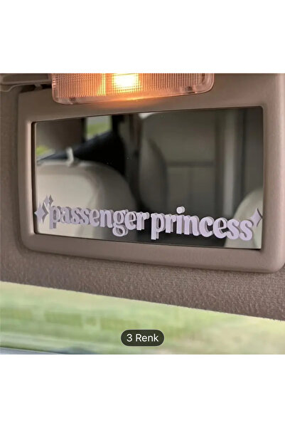 Zenan Design Passenger Princess Güneşlik Ayna Yazısı Araba-Motosiklet Cam Eti...