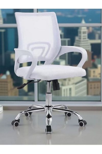 rexa White mesh ergonomic swivel office chair