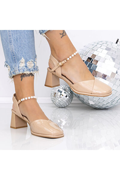 mei Pantofi cu Toc Gros 1153-3 Piersica |