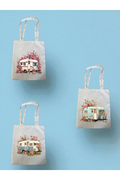 lili hediyelik حقيبة كتف مطبوعة من Rose and Caravan مكونة من 3 قطع - هدايا من...