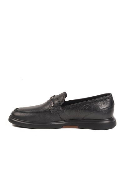 MARCOMEN Black Black Genuine Leather Men's Sneaker