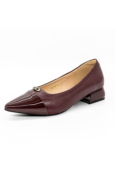 FORMAZIONE Thick Heel Shoes D26-103 Burgundy |
