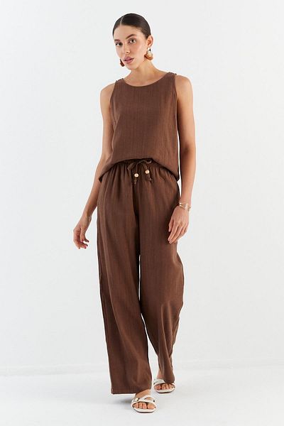 Shopping Shop Linen Suit Brown