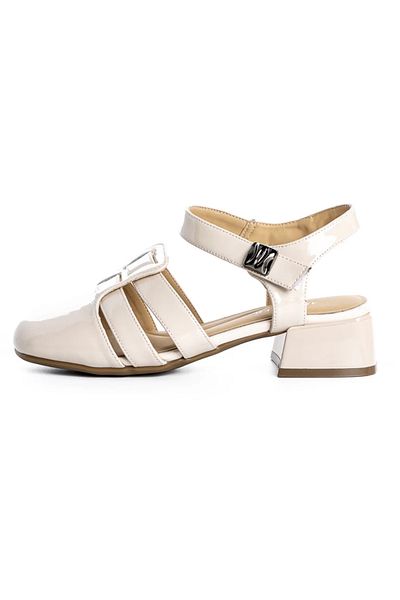 advancer Chunky Heel Shoes 21161 Cream |