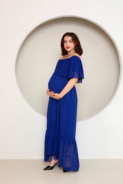 Bersi Butik Rochie din șifon pentru fotografie, lungă, gravidă, rochie de seară