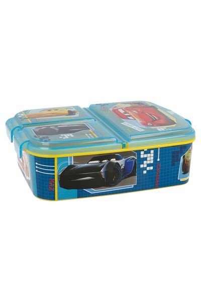 CARS Cutie sandwich dreptunghiulara, multicompartimente, 19,5x16,5x6,7 cm, Multicolor, Cars, Race Ready