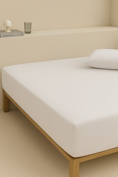 Nart Home Single Cotton Fitted Sheet White