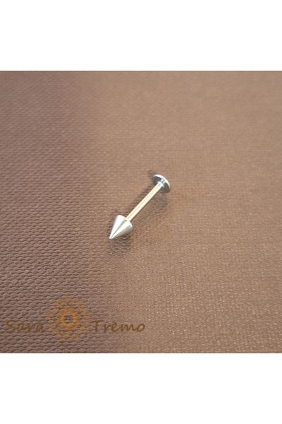 saratremo Piercing with straight bar made from titanium