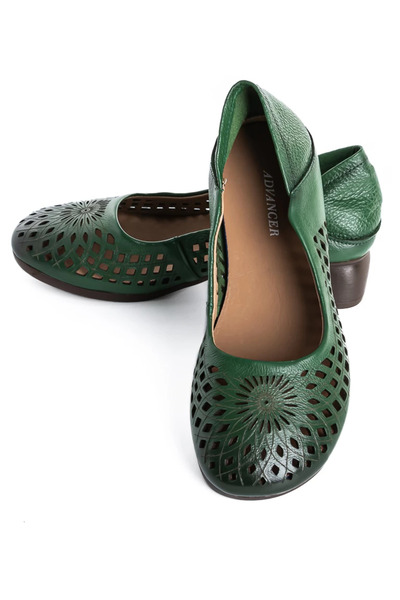 advancer Pantofi cu Toc Gros 5889 Verde |