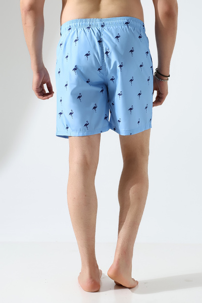 ZEND POLO flamingo mavi erkek deniz şort