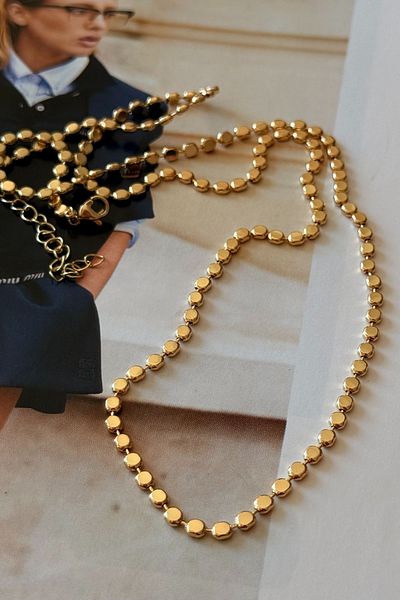 Trendy Butik Steel Crushed Chain Necklace