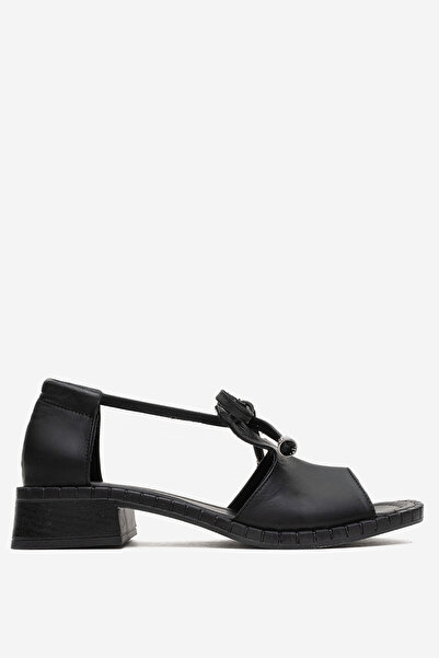 Dericlub Γυναικεία κοντό τετράγωνο τακούνι Ανοιχτό μπροστινό πέδιλο από γνήσι...