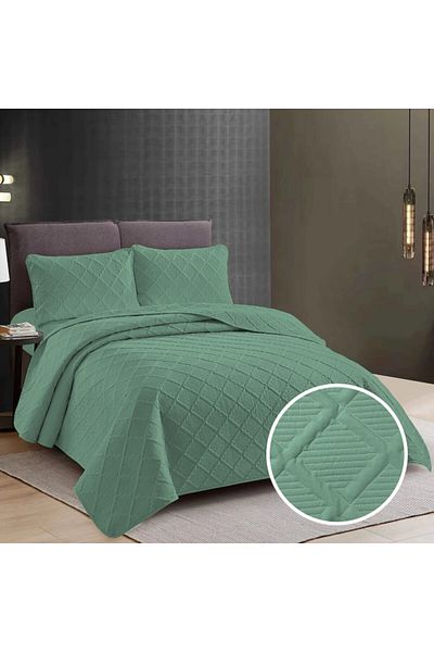 Pucioasa Double quilted bedspread, Sulfur, Mint Green