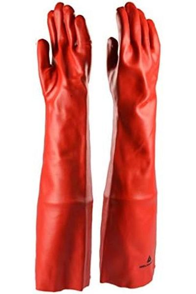 Generic Extended PVC Gloves, Red, 60cm