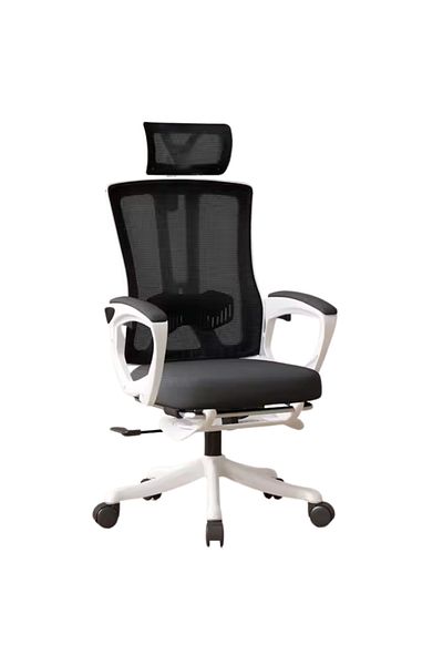OEM Ergonomic office chair with lumbar support, 3D headrest and Swing function, Black-White