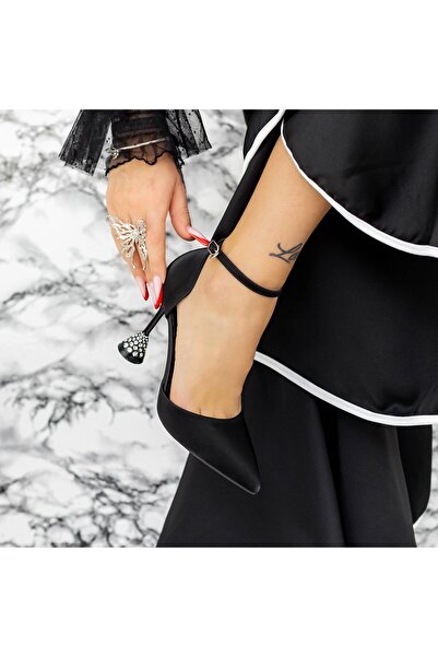 mei Обувки на тънък ток 2DC5 Черни