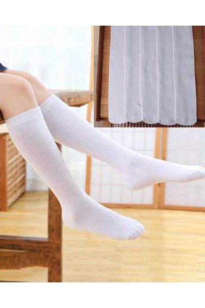 fustite cu luminite White Three Quarter Socks, Snowdrop, Spring - 2-4 years