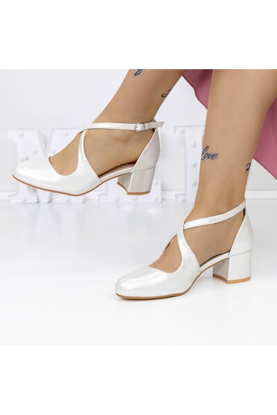 mei Pantofi cu Toc gros 2YXD30 Argintiu