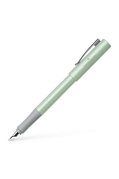 OEM Faber Castell Grip 2011 Fountain Pen, Pearl Mint, F Nib, Ergonomic Grip, Refillable, Lightweight