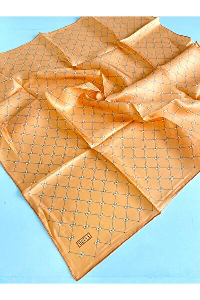 Belli Eșarfă din mătase pură Tivil 4006 - 12 model mixt portocaliu