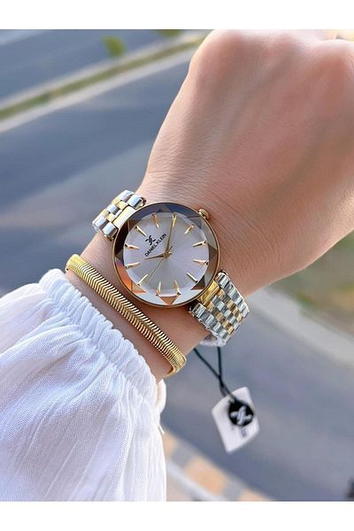 Daniel Klein Women's Wrist Watch+Wristband V92601.3 with Special Cutout Glass 3 Atm Water Resistant 2 Years Warranty