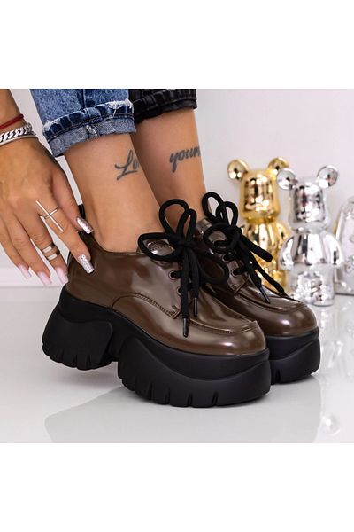 mei Platform Shoes 9066-29 Brown |