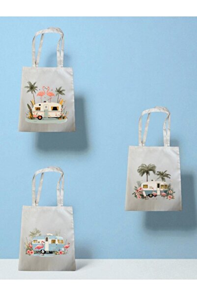 lili hediyelik Geantă de umăr din 3 piese cu imprimeu Flamengo și Caravan Ben Bag - Acasa Bucătărie Birou Cadou la locul de muncă