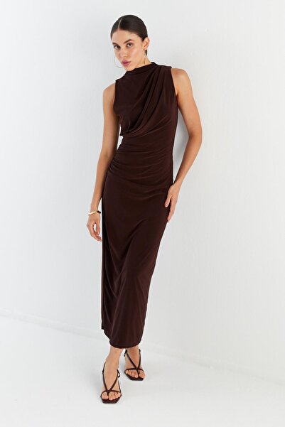Shopping Shop Φόρεμα Draped ΚΑΦΕ