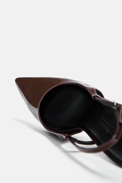 Pull & Bear Faux patent leather high-heel shoes