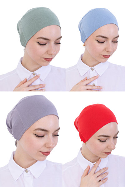 Modish Group Γυναικείο σετ 4 τεμαχίων με κορδόνια, χωρίς ραφές, από βαμβακερό χτενισμένο βαμβάκι