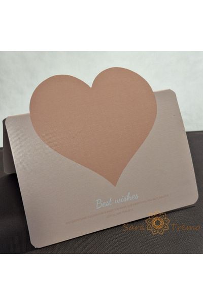 saratremo Foldable Greeting Card with Cut-Out Heart