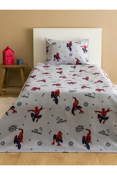 LC Waikiki Gray Spdier-Man Printed Children's Pique Set