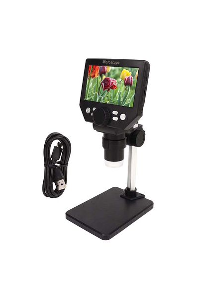 DAR Portable Digital Microscope 4.3" LCD – 1000X, 8MP, with LED Light and Battery
