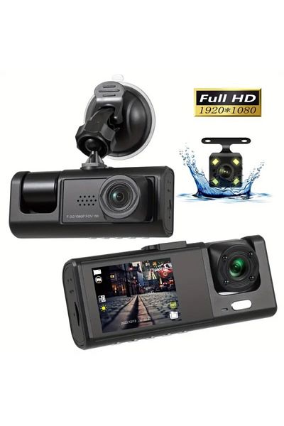 DAR Car DVR Full HD 1080P, 3 cameras, WiFi, Android/IOS application, Recording, 170° angle