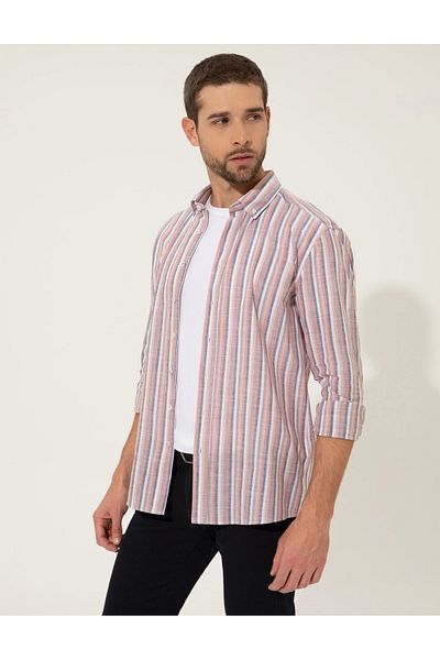 Pierre Cardin Men's Slim Fit Long Sleeve Shirt 100% Cotton