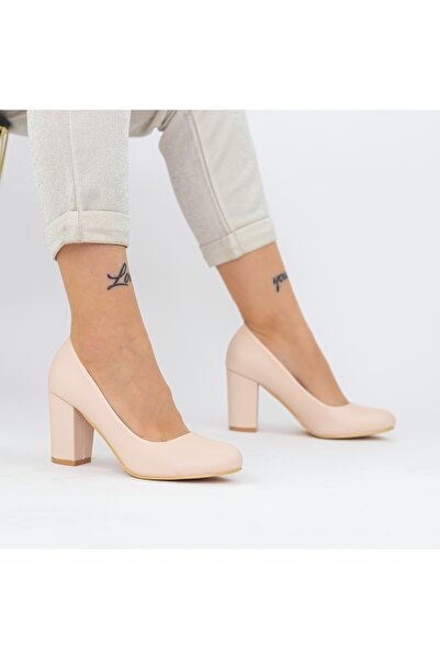 mei Pantofi cu Toc gros 2YXD27A Bej |