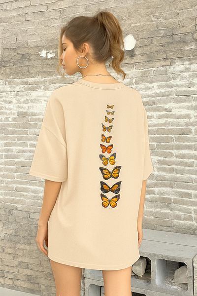 BENROMA 1 προϊόν για αγορές 6 και άνω Δώρο μπλουζάκι Unisex με στάμπα πεταλούδας
