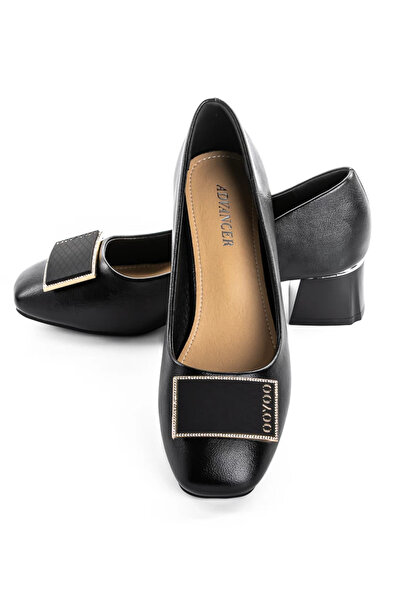 advancer Pantofi cu Toc Gros 508-13 Negru |