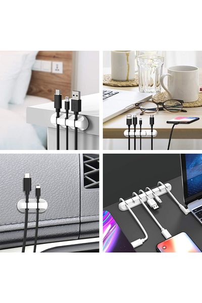 OEM Set of 4 cable organizers, White