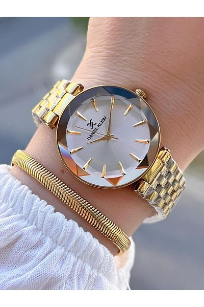 Daniel Klein Women's Wrist Watch+Wristband V92601.5 with Special Cut Glass 3 Atm Water Resistant 2 Years Warranty