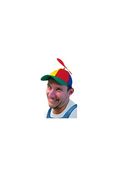 PROCART Multicolored hat with plastic propeller, universal adult size