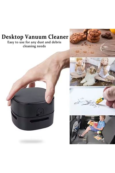 OEM Mini portable battery-powered vacuum cleaner, for office and small areas, Black