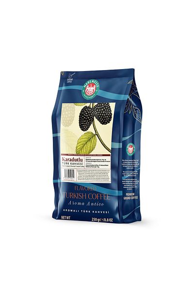 Mare Mosso Caffe ê Vendite Black Mulberry Flavored Turkish Coffee 250 Gr.