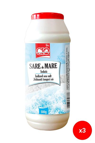 CİO Bottle Iodized Sea Salt 500g X3pcs