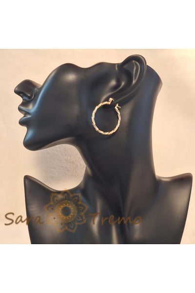 saratremo Braided Earrings 3 cm – Timeless Elegance and Superior Quality from Brazil