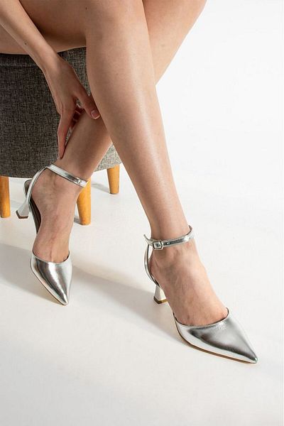 hadigiy Silver Women's Heeled Shoes