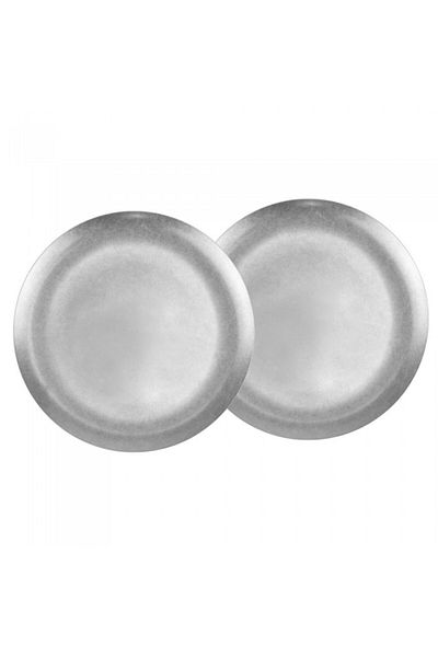 Culinaro Set of 2 Vintage Silver plates 26cm, stainless steel