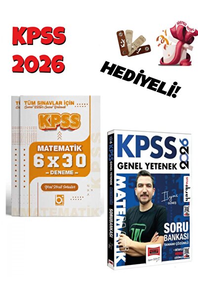 Yargı Yayınları Yargı 2026 KPSS Matematik Çözümlü Soru Bankası ve Deneme Seti...
