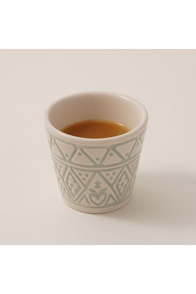 Dallaty Porcelain Coffee Cups Set 6Pcs, Green