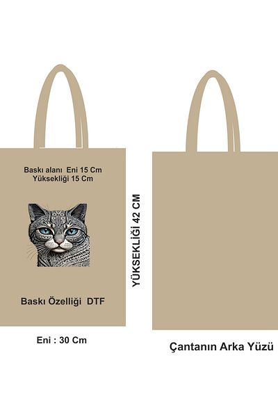 GİFTORA Organic Handle Daily Use Bag Cloth Bag